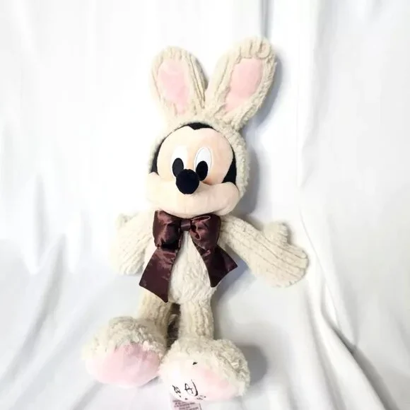 Mickey Mouse Plush Easter Bunny 2024 Bow - Picture 1 of 5